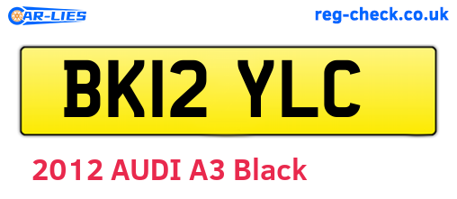 BK12YLC are the vehicle registration plates.