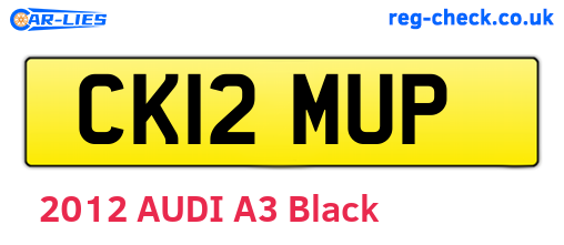 CK12MUP are the vehicle registration plates.