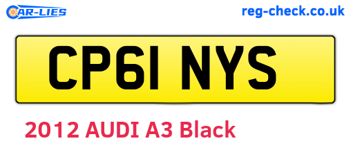 CP61NYS are the vehicle registration plates.