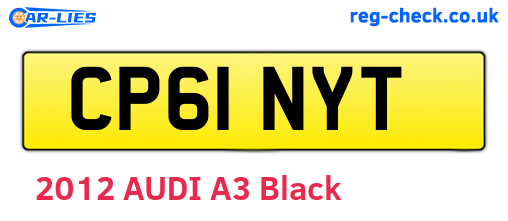 CP61NYT are the vehicle registration plates.