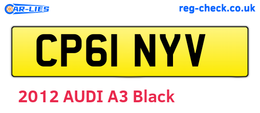 CP61NYV are the vehicle registration plates.
