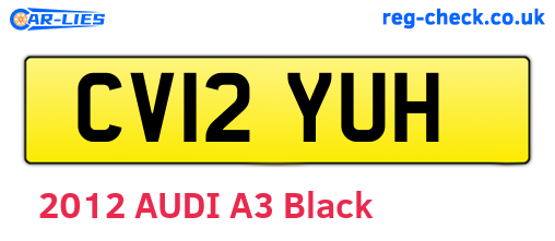 CV12YUH are the vehicle registration plates.