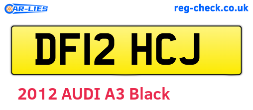 DF12HCJ are the vehicle registration plates.