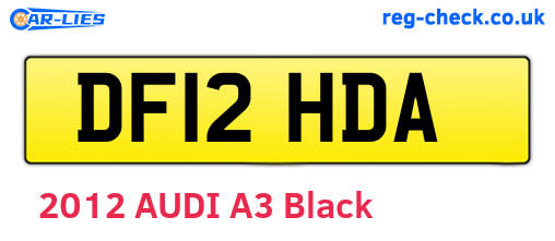 DF12HDA are the vehicle registration plates.