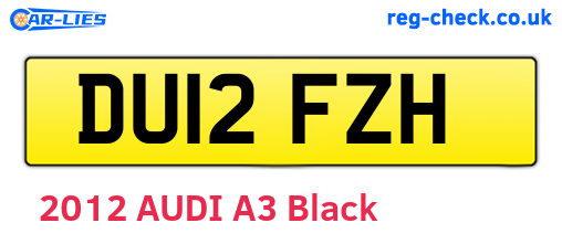 DU12FZH are the vehicle registration plates.