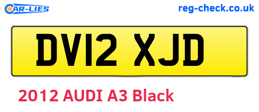 DV12XJD are the vehicle registration plates.