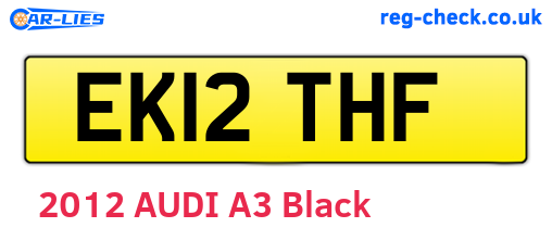 EK12THF are the vehicle registration plates.