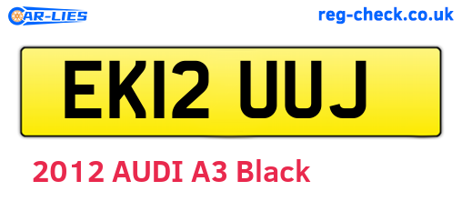 EK12UUJ are the vehicle registration plates.