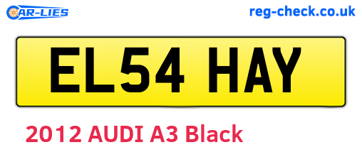 EL54HAY are the vehicle registration plates.