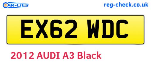 EX62WDC are the vehicle registration plates.