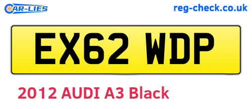 EX62WDP are the vehicle registration plates.
