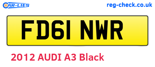 FD61NWR are the vehicle registration plates.