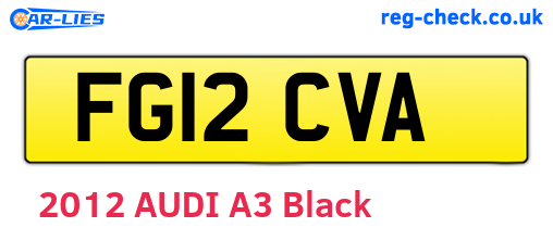 FG12CVA are the vehicle registration plates.