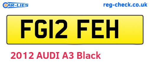 FG12FEH are the vehicle registration plates.
