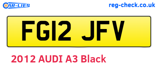 FG12JFV are the vehicle registration plates.