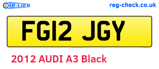 FG12JGY are the vehicle registration plates.