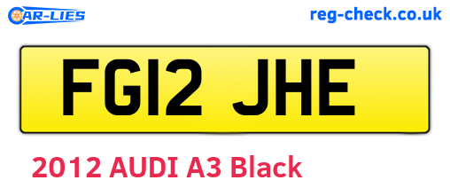 FG12JHE are the vehicle registration plates.