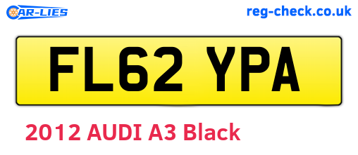 FL62YPA are the vehicle registration plates.