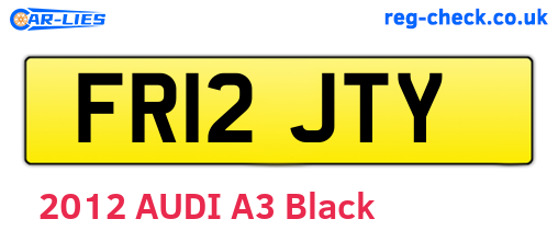 FR12JTY are the vehicle registration plates.
