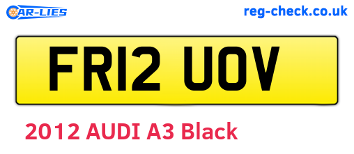 FR12UOV are the vehicle registration plates.