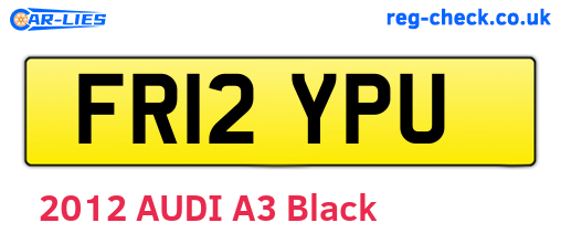 FR12YPU are the vehicle registration plates.