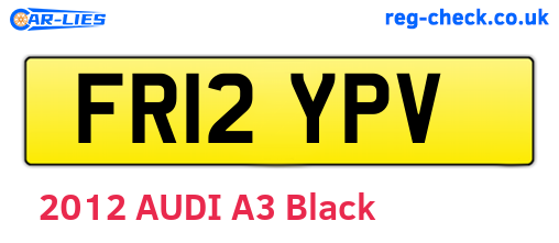 FR12YPV are the vehicle registration plates.