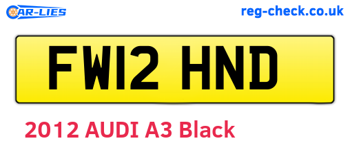 FW12HND are the vehicle registration plates.