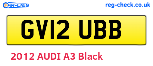 GV12UBB are the vehicle registration plates.