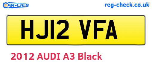 HJ12VFA are the vehicle registration plates.