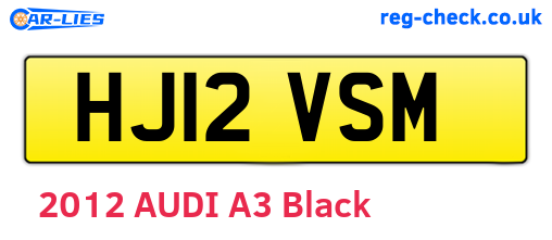 HJ12VSM are the vehicle registration plates.