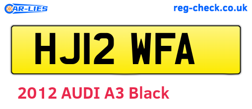HJ12WFA are the vehicle registration plates.