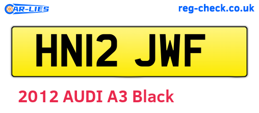 HN12JWF are the vehicle registration plates.