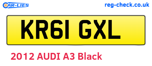 KR61GXL are the vehicle registration plates.