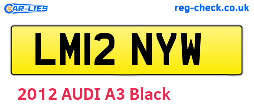LM12NYW are the vehicle registration plates.