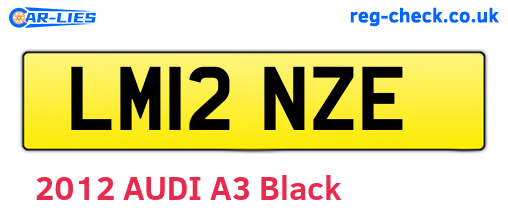 LM12NZE are the vehicle registration plates.
