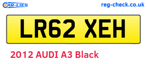 LR62XEH are the vehicle registration plates.