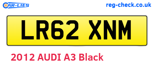 LR62XNM are the vehicle registration plates.