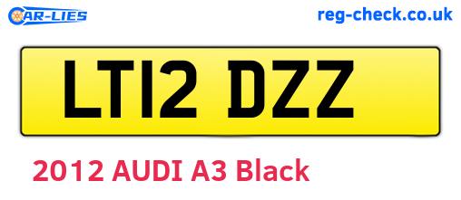 LT12DZZ are the vehicle registration plates.