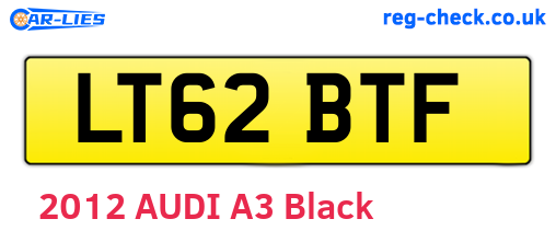 LT62BTF are the vehicle registration plates.