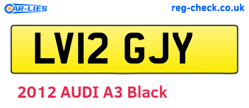 LV12GJY are the vehicle registration plates.