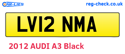 LV12NMA are the vehicle registration plates.