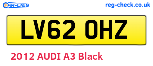 LV62OHZ are the vehicle registration plates.
