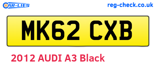 MK62CXB are the vehicle registration plates.