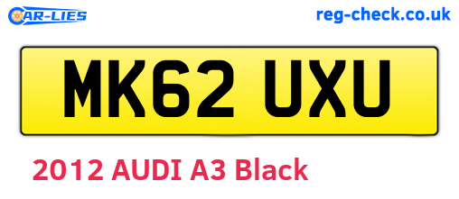 MK62UXU are the vehicle registration plates.