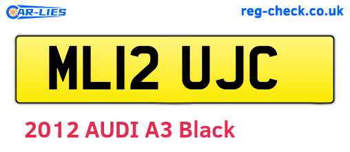 ML12UJC are the vehicle registration plates.