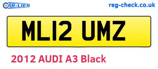 ML12UMZ are the vehicle registration plates.