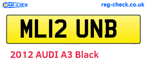 ML12UNB are the vehicle registration plates.