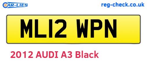 ML12WPN are the vehicle registration plates.