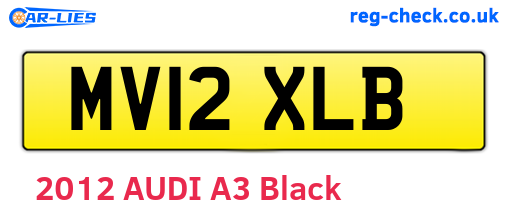 MV12XLB are the vehicle registration plates.