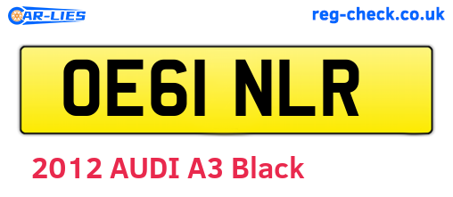 OE61NLR are the vehicle registration plates.